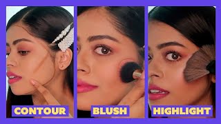 Where to Apply Contour Highlighter and Blush  Makeup for Beginners  Be Beautiful [upl. by Herrah679]