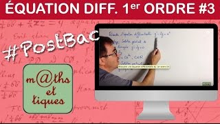 Résoudre une équation différentielle du 1er ordre avec 2nd membre  PostBac [upl. by Coleen]