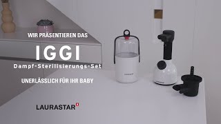 Das Sterilisieren von Fläschchen Schnullern und Babysachen mit dem IGGI DampfSterilisierungsSet [upl. by Nyltac]