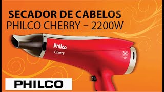 Secador de Cabelo Philco Cherry 2200W 2 Velocidades e 3 Temperaturas 220V [upl. by Decker367]