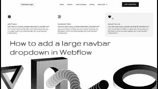 How to add a large navbar dropdown in webflow [upl. by Hekker]