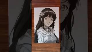 hinata hyuga drawing 💫❤️ shorts anime satisfying [upl. by Sanford30]