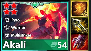 Worlds First 54Cost 4Star Akali ⭐⭐⭐⭐ ft 9 Multistriker [upl. by Naujahs]