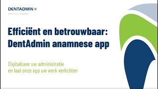 DentAdmin Anamnese App [upl. by Neddy]