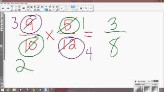 Cross Cancellation when Multiplying Fractions [upl. by Neerhtak]