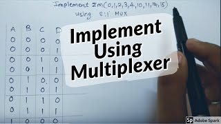 Implementation of boolean function using multiplexer in simple wayHINDI [upl. by Ayotal]