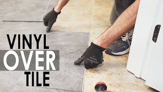 How to Install Vinyl or Laminate Flooring Over Existing Ceramic Tile [upl. by Busey854]