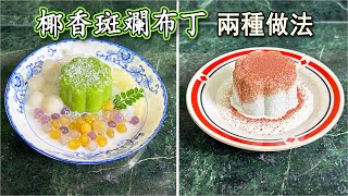 椰香斑斕布丁濃濃椰香味，絲滑Q彈，大人小孩都喜歡的冰涼甜品🍮🌈 [upl. by Matthei]