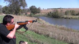 SKS Paratrooper Carbine 30 round banana clip farmland Nebraska [upl. by Liw814]