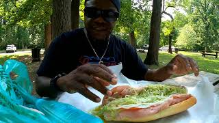 My marinuccs hoagie experience foodie streetfood FoodNetwork sandwich [upl. by Leyes]