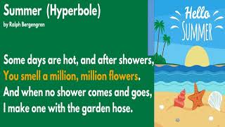 Hyperbole Example in Poem for Kids 6 [upl. by Nosle]