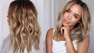 EASY AND PERFECT SUMMER BEACHY WAVES  HAIR TUTORIAL  Maria Bethany [upl. by Borden]