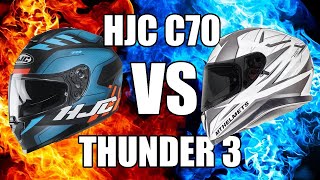 HJC C70🥊 VS THUNDER 3🥊 Mi opinión sobre estos dos CASCOS de GAMA MEDIA 🔥 [upl. by Mohl314]