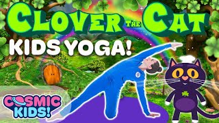 Clover the Lucky Cat  A St Patricks Day Kids Yoga Adventure [upl. by Adnorahc731]