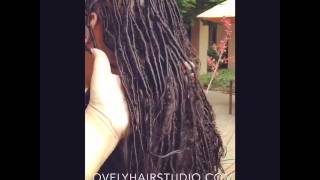 GODDESS LOCS™ Using Human Hair  Lovely Hair Studio  Houston Texas [upl. by Joanna]