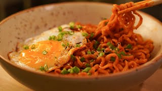 Korean Spicy Ramen Noodles Recipe [upl. by Nyltyak897]