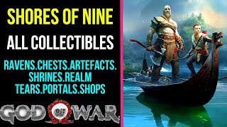 God of War  Shores of Nine All Collectible Locations  100 [upl. by Robinetta]