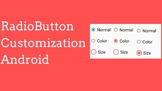 Radio Button customization android [upl. by Shane]