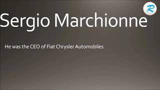 How to pronounce Sergio Marchionne [upl. by Puri560]