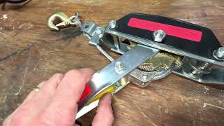 DIY How to Operate a Cable Puller quotComeAlongquot Basic Tutorial Cable Puller ComeAlong Operation [upl. by Adabel]