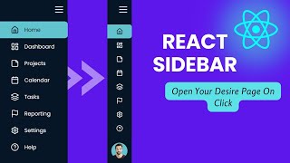 React Sidebar Navigation Tutorial  React JS Sidebar Project Using Hooks amp Router [upl. by Yttig972]