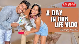 A DAY IN OUR LIFE❤️සිංහල vlog Shoots 📸 Grocery Shopping🛒 Home🏡 couplechannels sinhala [upl. by Strauss]