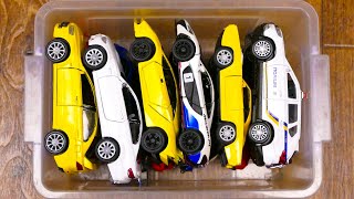 Different Diecast Racing Cars Sizes and Types from the Box [upl. by Aikkin]