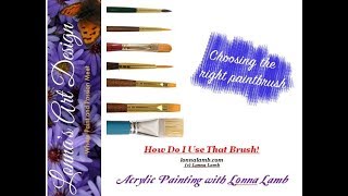 Beginner Acrylic Painting Tutorial How to use different brushes [upl. by Lopes]