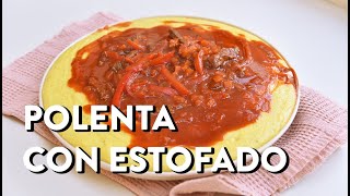 Polenta mega cremosa con estofado de carne y verduras [upl. by Luapsemaj]