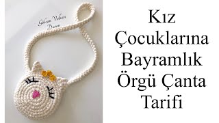 ❣️Kız Çocukları👧 İçin Bayramlık 🍬Figürlü 😻Örgü Çanta Tarifi [upl. by Idram]