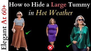 How To Hide Belly Fat Without Shapewear  Summer Clothes To Hide Belly Fat Elegance Over 50 amp 60 [upl. by Tillio]