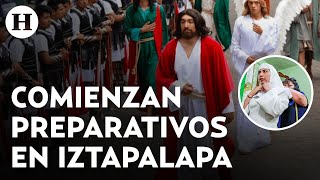 Comienzan los preparativos para la representación 181 de la Pasión de Cristo en Iztapalapa [upl. by Ahsatsan]