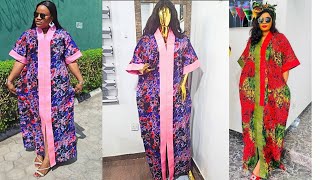 How to make trendy boubou with Aso oke front slitBuildup collarDETAILED [upl. by Winebaum]