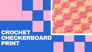 How To Checkerboard Print in Crochet Tutorial [upl. by Pallas]