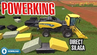 Farming Simulator 17 Power King Baler 👑  Fantastic Direct Silage Making [upl. by Ellivro]