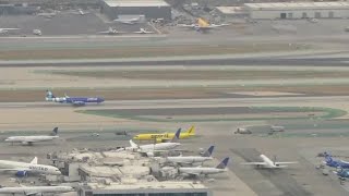 JetBlue plane makes emergency landing at LAX [upl. by Gnot]