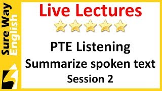 Step by Step PTE Listening Summarize Spoken Text Practice Questions Set 2 [upl. by Bracci]