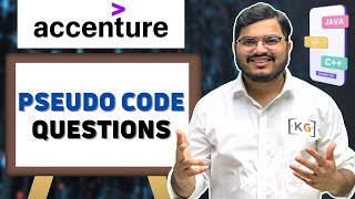 Accenture PseudoCode Questions and Answers Previous Year PseudoCode Questions [upl. by Nawk]