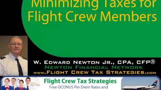 Minimizing Taxes for Flight Crew Members by Ed Newton CPA [upl. by Syhr]