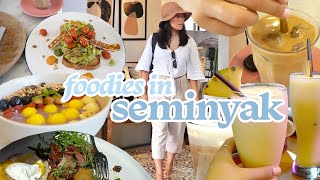 Cafe hopping in Seminyak Bali  Foodie vlog [upl. by Anayt]