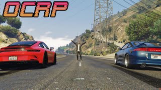 DRAG RACING AND GETTING OBLITERATED OCRP  GTA RP [upl. by Ailema]