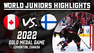 Canada vs Finland  2022 WJC Gold Medal Game  Extended Highlights [upl. by Paulsen]