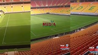 Vidéo Pelouse tracée travaux terminés Stade Diamniadio prêt pour linauguration [upl. by Nissensohn319]