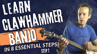 How to Play Clawhammer Banjo in 8 Essential Steps STEP 1 [upl. by Aihseyn452]