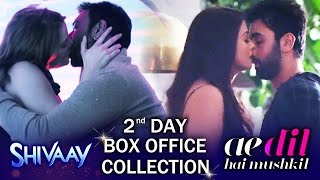 Shivaay Vs Ae Dil Hai Mushkil 2nd Day Collection  BOX OFFICE [upl. by Dnamron]