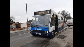 Stagecoach Midlands Ex Goldline Optare Solo KX58AYE 47651 In Nuneaton On Route 9 [upl. by Ylrevaw]