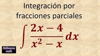 Integración por fracciones parciales  Ejercicio 1  La Prof Lina M3 [upl. by Nimajnab634]