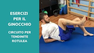 Esercizi per il ginocchio  Circuito per tendinite rotulea [upl. by Hgielrebma542]