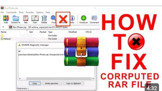 How To Fix Damage Or Corrupted Winrar Or Zip FilesUnexpected End Of Archive Eror [upl. by Postman]