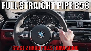 BMW 440i B58 Stage 2 AGG Hard Pulls Exhaust Turbo Noises [upl. by Boyse]